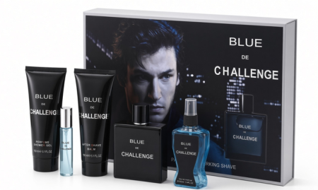 مجموعة هدايا العناية والتعطير الرجالية من BLUE DE CHALLENGE