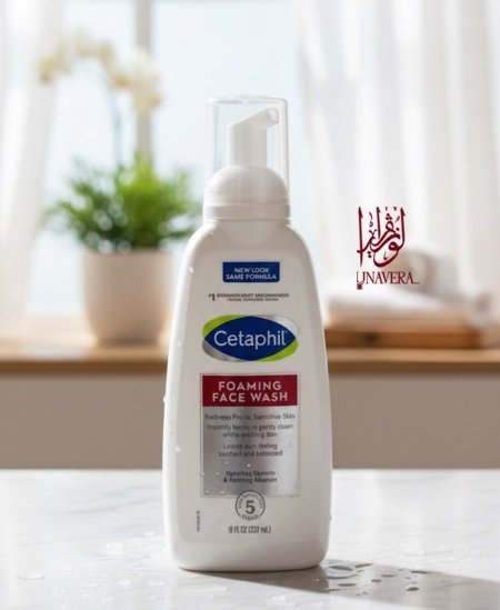 غسول الوجه الرغوي لتخفيف الاحمرار من cetaphil للبشرة الحساسة