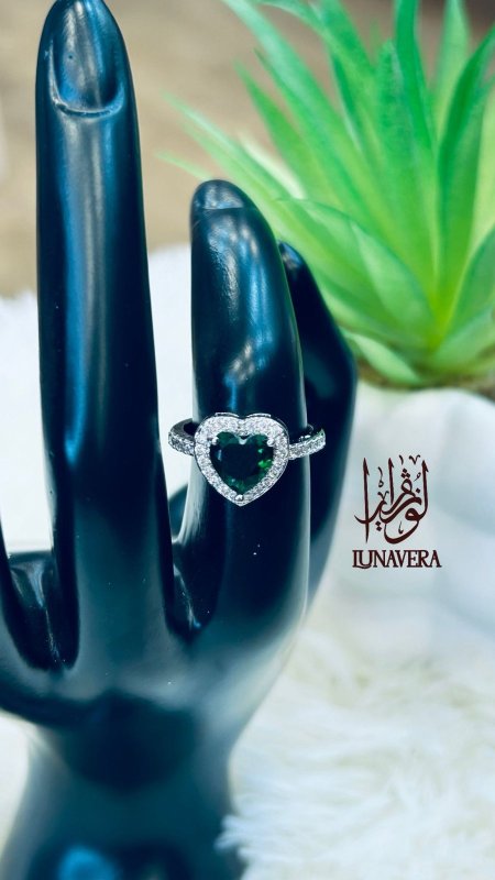 خاتم بندوره قلب اخضر