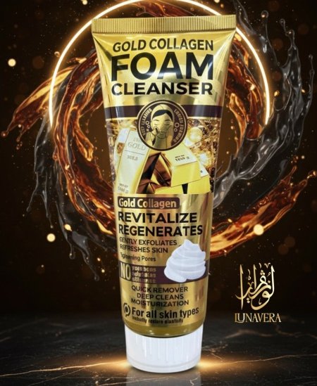 غسول رغوي بالكولاجين الذهبي