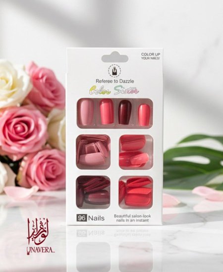 عبوة أظافر تركيب 96 حبة